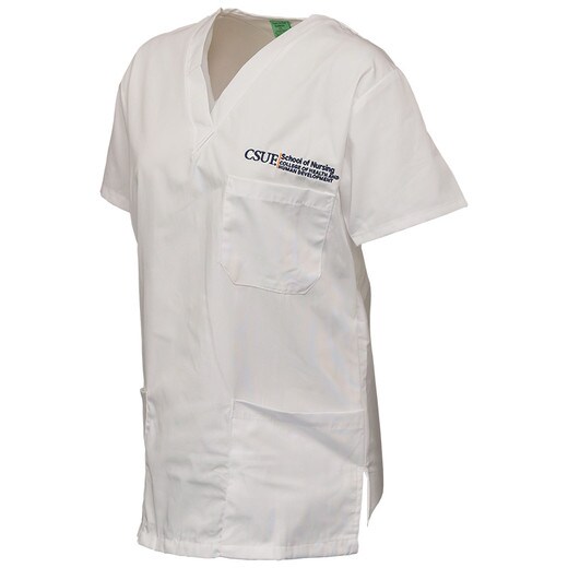 Unisex Scrub V-Neck with CSUF Logo